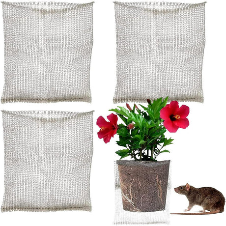 Garden Tools - 3-Piece Root Protection Baskets - Gopher-Resistant Stainless Steel Wire Basket Barriers - Keep Burrowing Animals, Pests, Voles, Moles, and More Out - 24 x 24 Inches