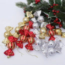 Christmas Decorations - Christmas Decorations - Painted Candy Christmas Tree Decorations - Red (5 per box)