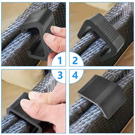 Garden Furniture Clamps - Garden Bench Clamps - Suitable for outdoor benches, garden furniture, restaurant rattan chair fixings - 10 pieces