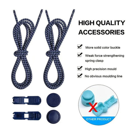 Sneaker Laces 120CM suitable for Sneakers - Elastic laces without a knot - Suitable for students and adults - With strong buckle and quick-release function (Light gray)