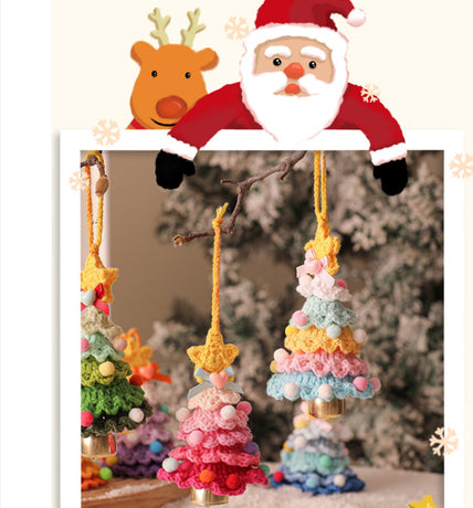 Christmas Decorations - Crochet Christmas Tree Bell Decorations - Small Christmas Decorations - Car Decorations - Christmas Tree Decorations - Ornaments - Specimens - Style F