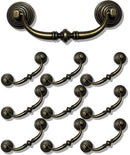 10 Pieces 4.25 Inch Center Hole Shabby Chic Drawer Pulls - Antique Bronze Kitchen Cabinet Pulls with Buckles (108mm/Antique Bronze)