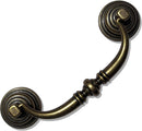 10 Pieces 4.25 Inch Center Hole Shabby Chic Drawer Pulls - Antique Bronze Kitchen Cabinet Pulls with Buckles (108mm/Antique Bronze)