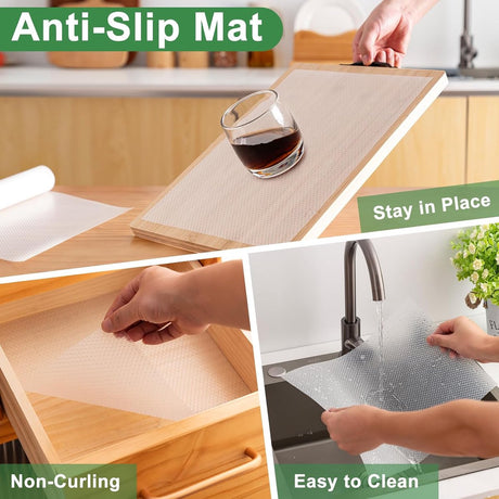 30*300cm non-stick coated shelves - waterproof and oil-resistant - thickened - easy to clean and cut - drawer insert - suitable for refrigerators, desks, cabinets, kitchens