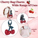 Bag Charms - Cute Leather Cherry Shape Pendant PU Cherry Bag Charms - for Bags - Suitable for Women and Girls