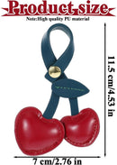 Bag Charms - Cute Leather Cherry Shape Pendant PU Cherry Bag Charms - for Bags - Suitable for Women and Girls