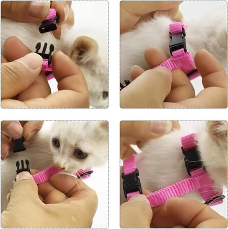 Cat Harnesses & Leashes - Cat Harnesses with Leashes - Anti-Escape Cat Leash Sets - Adjustable Soft Kitten Vests - Kitten Harnesses - For Kittens and Puppies
