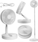 Folding Desk Fan - Adjustable Design - Cordless & Versatile - Foldable Standing Desk Fan