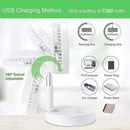 Folding Desk Fan - Adjustable Design - Cordless & Versatile - Foldable Standing Desk Fan