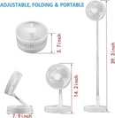 Folding Desk Fan - Adjustable Design - Cordless & Versatile - Foldable Standing Desk Fan