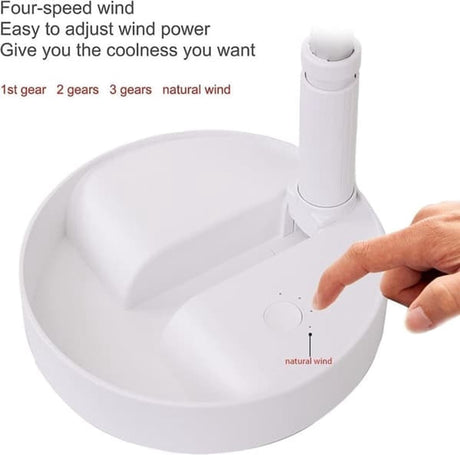 Folding Desk Fan - Adjustable Design - Cordless & Versatile - Foldable Standing Desk Fan