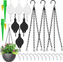 Plant Hooks - Retractable Plant Hanger - Easy-Access Hanging Flower Baskets - For Garden Baskets, Pots, and Feeders - Pack of 6
