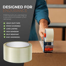 Transparent packaging tape on a roll - 48 mm x 66 m - Strong - Low noise - Strong, extra adhesive - For packing boxes - Parcel tape for shipping and long-term storage (transparent, 3 rolls)