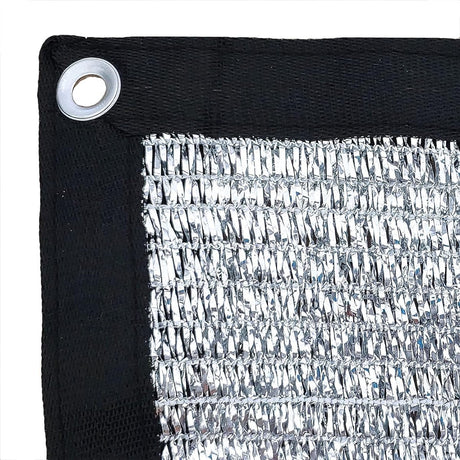 Reflective Aluminum Curtain Net with Eyelets - Sun Protection Cover - 6.5 ft x 6 ft