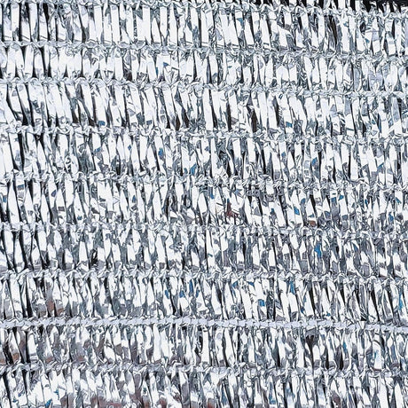 Reflective Aluminum Curtain Net with Eyelets - Sun Protection Cover - 6.5 ft x 6 ft