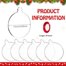 Ornaments - 20 pieces - Christmas tree decorations - Christmas tree decorations - Blank round pieces for Christmas tree decorations and craft projects