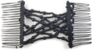 6-Pack Pearl Hair Combs - Elastic Magic Hairpins - Hair Clamps - Hair Clip - Black & White - For All Hair Types