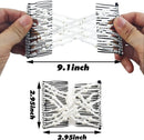 6-Pack Pearl Hair Combs - Elastic Magic Hairpins - Hair Clamps - Hair Clip - Black & White - For All Hair Types