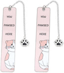 Bookmarks - Set of 2 - Cat Bookmarks - Gifts for Cat Lovers - Cute Bookmarks - Bookmark Gifts for Book Lovers - Reading Bookmarks - Gifts for Boys, Girls, Kids & Friends - Stainless Steel (Style B)