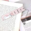 Bookmarks - Set of 2 - Cat Bookmarks - Gifts for Cat Lovers - Cute Bookmarks - Bookmark Gifts for Book Lovers - Reading Bookmarks - Gifts for Boys, Girls, Kids & Friends - Stainless Steel (Style B)
