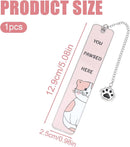 Bookmarks - Set of 2 - Cat Bookmarks - Gifts for Cat Lovers - Cute Bookmarks - Bookmark Gifts for Book Lovers - Reading Bookmarks - Gifts for Boys, Girls, Kids & Friends - Stainless Steel (Style B)