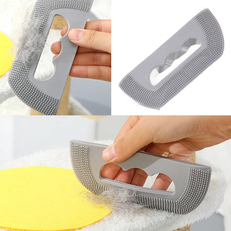 Deshedding Brush - Cat Brush - Cat Comb - Brush Against Cat Hair - Anti-Shedding - Coat Care - Gray
