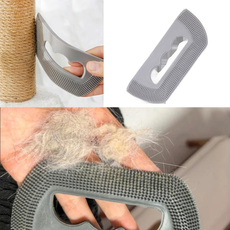 Deshedding Brush - Cat Brush - Cat Comb - Brush Against Cat Hair - Anti-Shedding - Coat Care - Gray