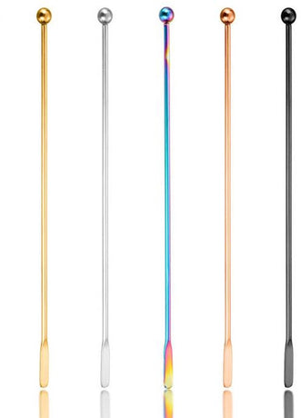 5 304 stainless steel coffee yogurt honey stirrers - bar juice - cocktail - creative cocktail sticks