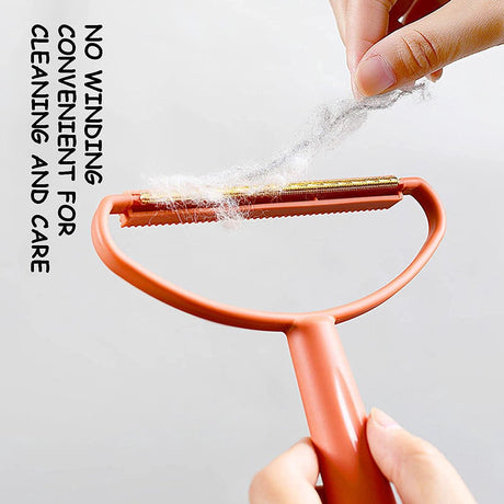 Portable Hair Removal Device - Clothes Hair Removal Device - Manual Hair Removal Device - Sweater Vacuum Cleaner - For removing dust and pets from clothes, curtains, blankets and sofas (blue and orange)