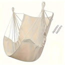 Hanging Chair - Portable Hammock - Comfortable Patio Chair - Suitable for Indoor and Outdoor Use - Maximum Load Capacity 100kg（White, without cushion）