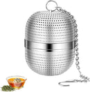 Tea strainer made of stainless steel - Tea filter - Tea strainer made of stainless steel 304 - with chain - Suitable for teacups / teapots / kettles