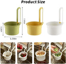 Kitchen drain strainer for the faucet - Multifunctional drain strainer for food waste - Tiltable with push mechanism - White