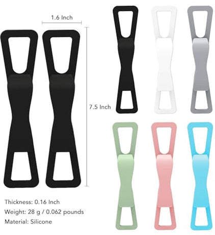 2-Pack Hand Rests for E-Readers & Tablets - Non-Slip & Comfortable to Hold - Suitable for 4.7-8 Inch Screens - Black + Black