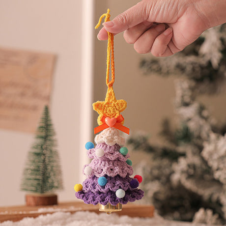 Christmas Decorations - Crochet Christmas Tree Bell Decorations - Small Christmas Decorations - Car Decorations - Style B