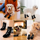 Dog Shoes - Dog Shoe Paw Pads - Non-slip Dog Socks 4-Piece Set - Dog Socks with Adjustable Shoulder Straps - Cotton Dog Socks Suitable for Small and Large Dogs - Waterproof - Non-slip - Dog Shoes (L)