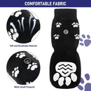 Dog Shoes - Dog Shoe Paw Pads - Non-slip Dog Socks 4-Piece Set - Dog Socks with Adjustable Shoulder Straps - Cotton Dog Socks Suitable for Small and Large Dogs - Waterproof - Non-slip - Dog Shoes (L)