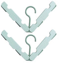 Folding Clothes Rack (Two-Piece Pack) - Hanging Clothes Rack - Portable Folding Hanger with Hook - Ideal for Travel, Campers, Travelers and Small Spaces - Light Green