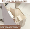 Waste Bin - Hanging Waste Bin - Foldable Waste Bin - Capacity: 7 Liters - Space-Saving Design - Suitable for Kitchens, Cabinet Doors, Bathrooms, Campers, Cars and Camping (Gray)
