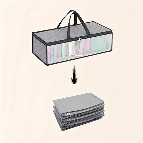 Cap Storage Bag | Set of 2 Storage Bag / Storage Sleeve - for baseball caps and other caps | Cap Organizer with 2 Handles for Closet | Moisture Protection - Gray