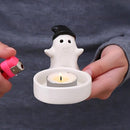 1 Piece - Ceramic Ghost Candle Holder - Cute Ghost Ornament - Birthday Gift - Desk Decoration (Style 1)