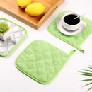 Placemat - Set of 5 Insulation Mats for the Kitchen - Heat Resistant Insulation Mats - Large Coasters for Daily Cooking and Baking (Dimensions: 6.5 x 6.5 Inches, Color: Light Green)