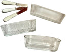 Airtight Containers - Airtight Containers with Butter - Airtight Containers with Cheese - With Butter Knife - Unbreakable Glass Food Containers - With Silicone Sealing Ring - Kitchen Butter Container (Type A)
