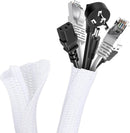 Cable Tray - Self-closing cable tray - Suitable for 13-22mm sheathed cables - Conceals cables, cut to size - Suitable for cable protection in TV cables, offices, homes, cars, etc. - 3 pieces - 2M each (white)