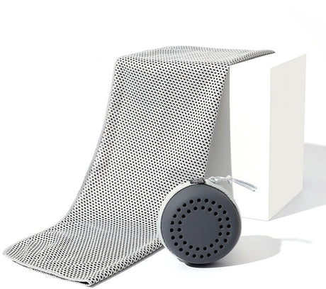 Cooling Towel for Summer & Sports - Quick-Drying & Cooling - Quick-Drying Towels - Cooling Towels for Running - With Storage Box - 30x80 cm (Adult Size) Gray