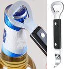 Bottle Opener - Manual Can Opener - Perforated Bottle Opener - Double Ended Wall Mounted Bottle Opener - Stainless Steel Bottle Opener for Beer and Cans - Small Bottle Opener - Suitable for Camping and Travel Use