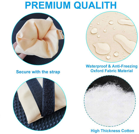 Protective covers for outdoor taps - 10-pack - Protective covers for taps - Oxford cloth - Winter outdoors - Waterproof and frost-resistant tap covers - Insulating covers for water pipes - Frost-resistant protective covers