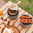 Grill - Portable Charcoal Grill - Mini Stainless Steel Charcoal Grill - Small Outdoor Grill - Suitable for Camping, Backyard BBQs, RVs and Picnics (Green)