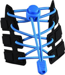 Sneaker Laces 120CM suitable for Sneakers - Elastic laces without a knot - Suitable for students and adults - With strong buckle and quick-release function (Blue)