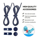 Sneaker Laces 120CM suitable for Sneakers - Elastic laces without a knot - Suitable for students and adults - With strong buckle and quick-release function (Blue)