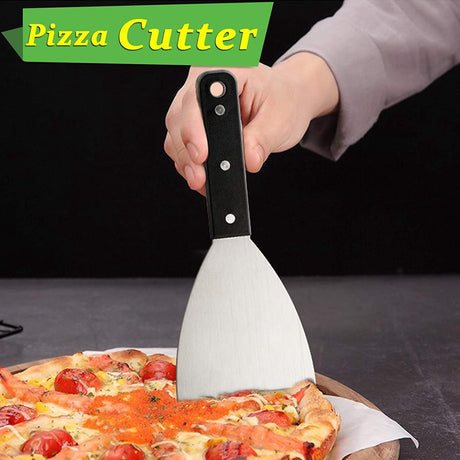 Spatulas - Pan Scrapers 2-Piece Set - For Food Processing and Cleaning - Perfect for Teppanyaki Flat Top Grills Indoor and Outdoor